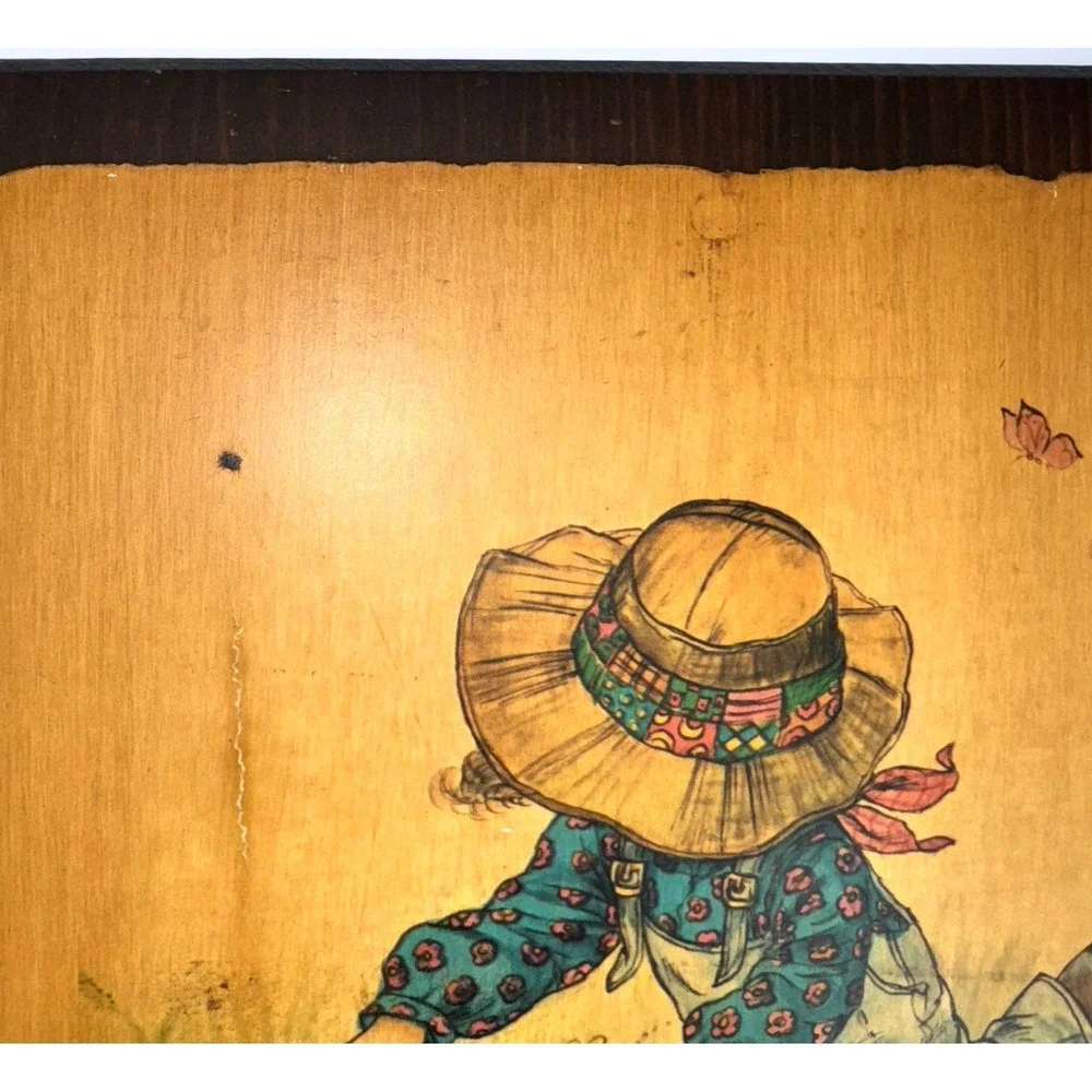 Vintage Children Wall Art Plaques Set of 3 Nostalgic Storybook Style Decor‎